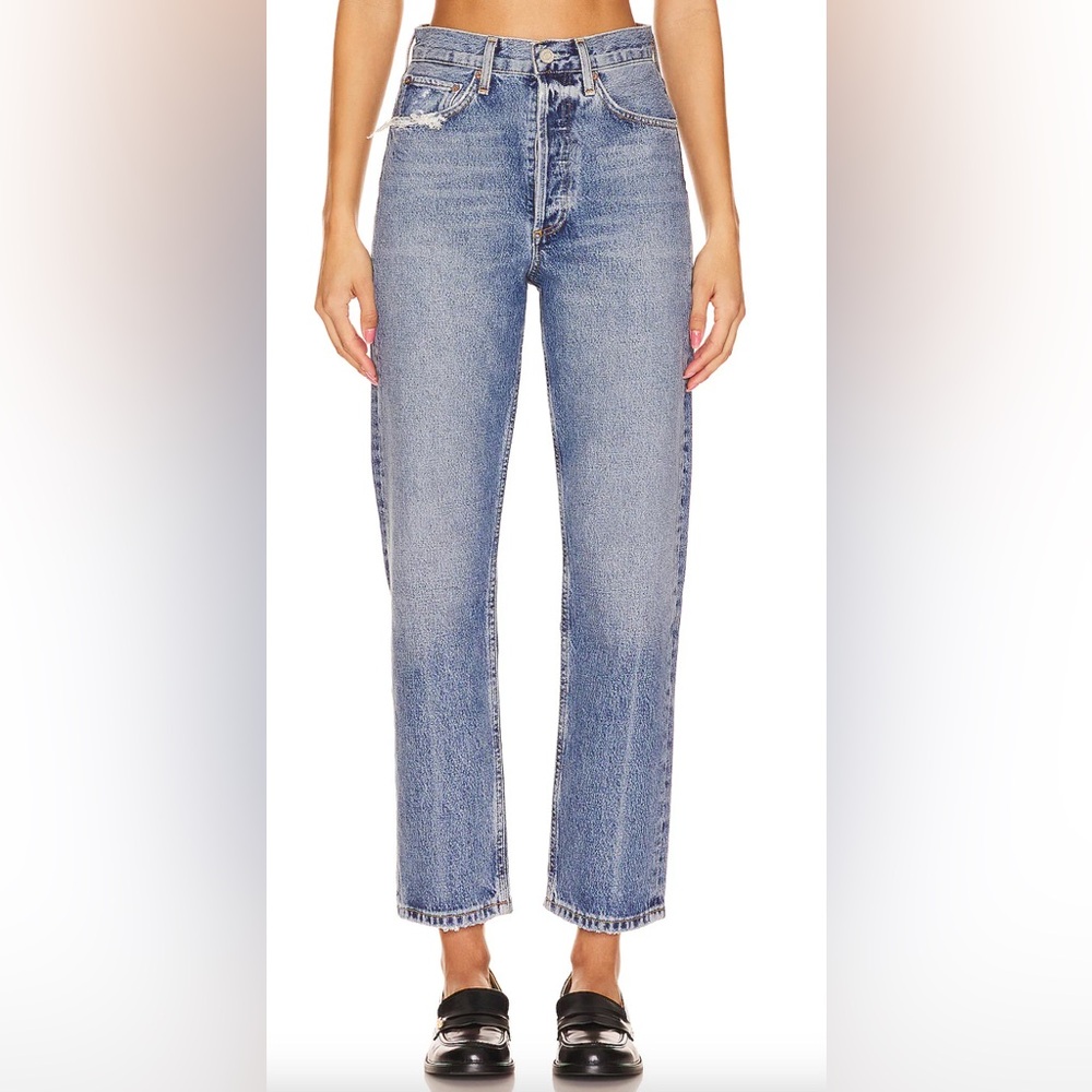 Agolde Light Blue Straight Leg Jeans